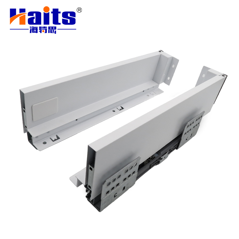 HT-01.E315 86mm Height Elegant Concealed Drawer Slide Soft Closing Ball Bearing Drawer Slides Furniture Hardware Supplier