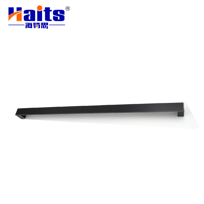 HT-11.ALU-076 Aluminum Alloy Furniture Cabinet Handle Black Aluminum Straight Handle