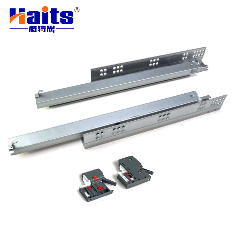 HT-01.023 HS-3D Undermount Drawer Slide With 3D Clip Heavy Duty Soft Close Full Extension Concealed Slide Telescopic Channel