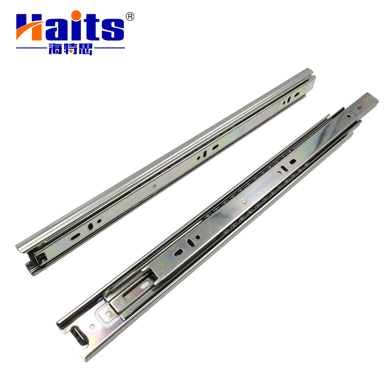 HT-01.010 42mm 3-Fold Cold-Rolled Steel Plate Ball Bearing Heavy Duty Drawer Slide