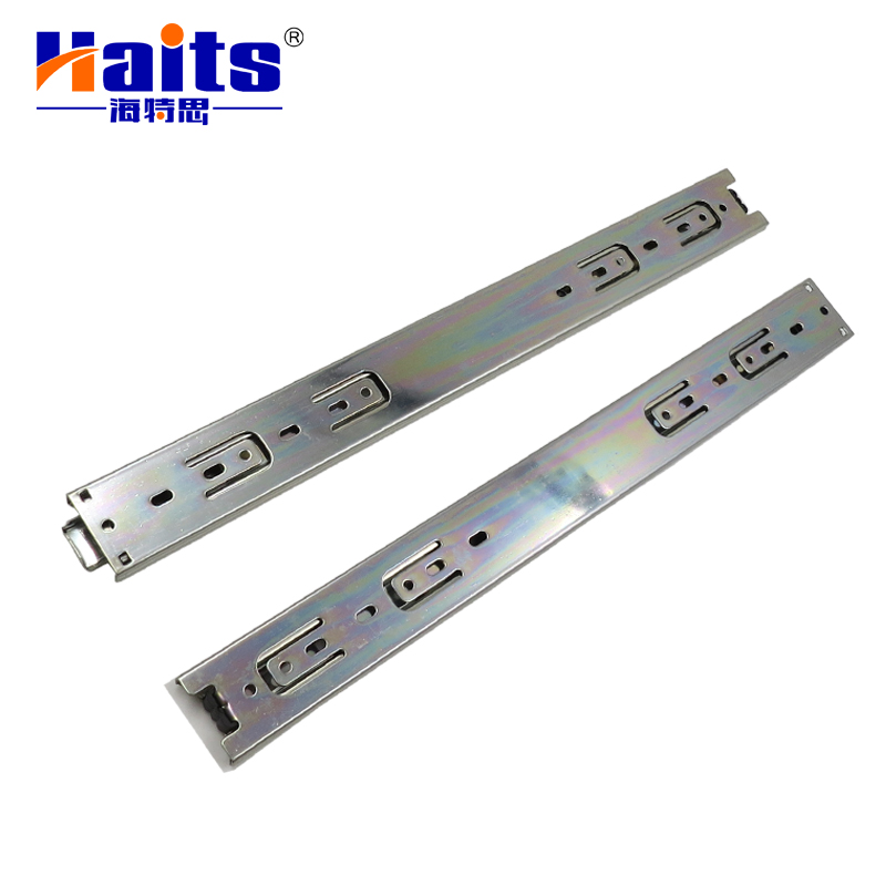 HT-01.010 42mm 3-Fold Cold-Rolled Steel Plate Ball Bearing Heavy Duty Drawer Slide