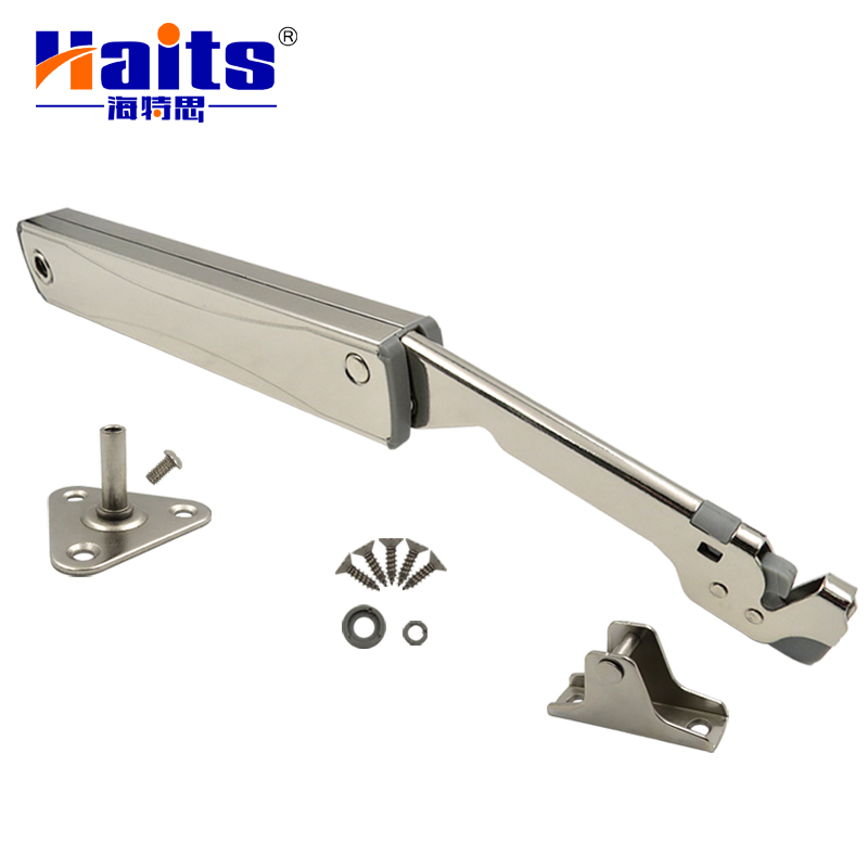 HT-05.063B Furniture Hardware Heavy Duty Cabinet Support In Right Angle Lift Cabinet Support Lift System Support Flap Stay