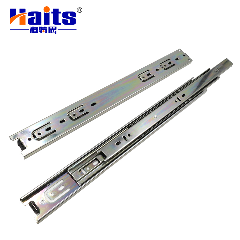 HT-01.010 42mm 3-Fold Cold-Rolled Steel Plate Ball Bearing Heavy Duty Drawer Slide