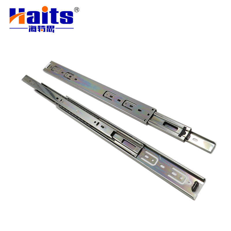 HT-01.010 42mm 3-Fold Cold-Rolled Steel Plate Ball Bearing Heavy Duty Drawer Slide