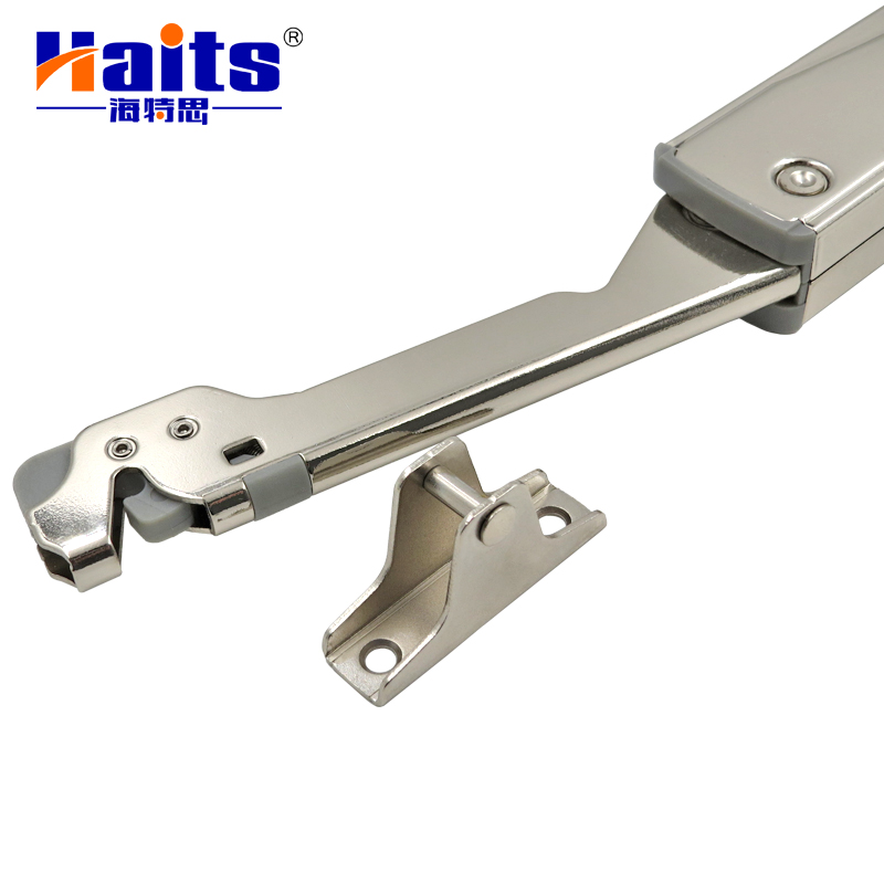 HT-05.063B Furniture Hardware Heavy Duty Cabinet Support In Right Angle Lift Cabinet Support Lift System Support Flap Stay