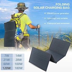 ALLTOP 150W 18V Waterproof Outdoor Sunpower Flexible Five Foldable Solar Panel