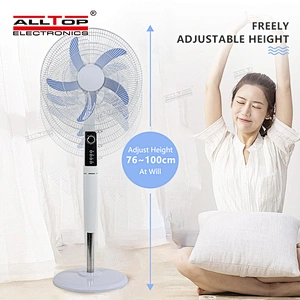 ALLTOP 18Inch Rechargeable Home Solar Power With Solar Panel AC/DC Solar Stand Fan