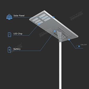 ALLTOP Waterproof high lumen bridgelux aluminum ip65 200 watt all in one solar led street light