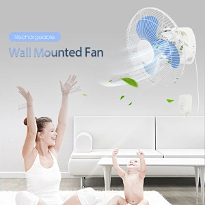 ALLTOP Low price cooling electric type high-speed home interior mute 16 Inch solar wall mounted fan