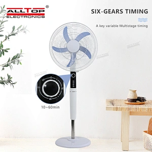 ALLTOP 18Inch Rechargeable Home Solar Power With Solar Panel AC/DC Solar Stand Fan
