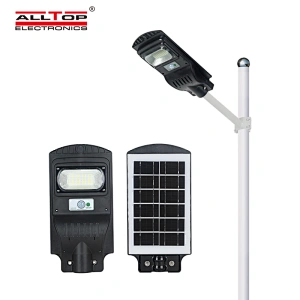 ALLTOP Hot Sale Ip65 Waterproof Outdoor Remote Control Motion Sensor 30W 60W 90W Integrated All In One Solar Led Street Light