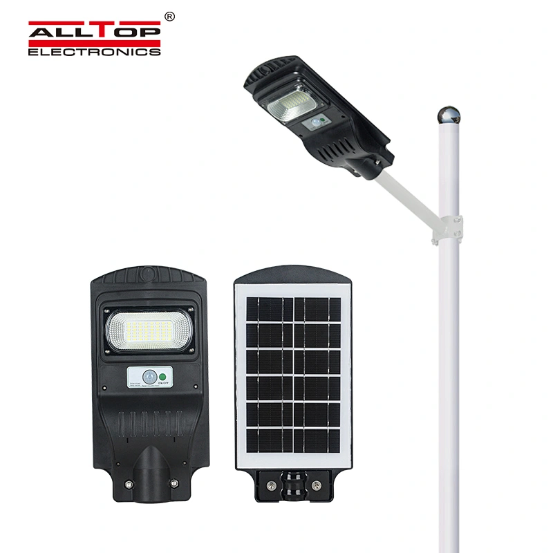 ALLTOP Hot Sale Ip65 Waterproof Outdoor Remote Control Motion Sensor 30W 60W 90W Integrated All In One Solar Led Street Light