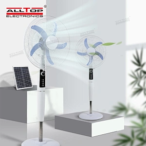 ALLTOP Hot sale 16 Inch solar panel low noise strong wind floor stand fan solar fan