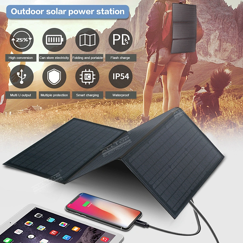 ALLTOP Sunpower Folding 60W Solar Cells Charger 5V 2.4A USB Output Devices Portable Solar Panel