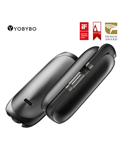 YOBYBO X-Boat Pro metal AG glass high-end wireless bluetooth earbuds black