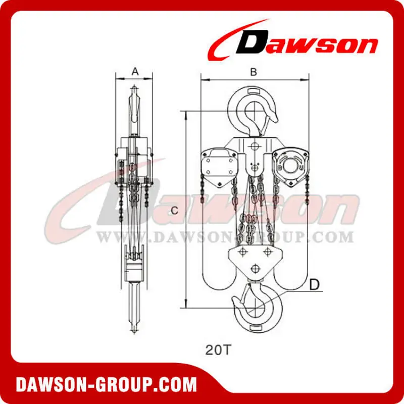 DS-HSZ-A 619 Series 0.5T - 20T Chain Block for Loading and Unloading