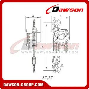 DS-HSZ-A 620 Series 0.5T - 20T Chain Block for Wharf