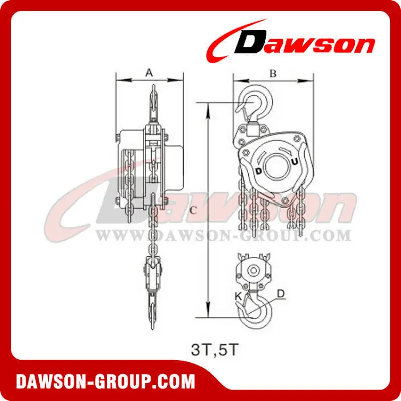 DS-HSZ-A 620 Series 0.5T - 20T Chain Block for Wharf