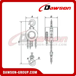 0.5T - 16T Non-sparking Chain Block / Explosion-proof Chain Hoist for Lowering Heavy Loads