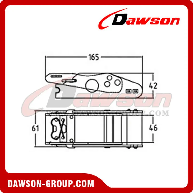DSOUB 5001 BS 5060Lbs/2300KG 2 inch Steel Handle Overcenter Buckle