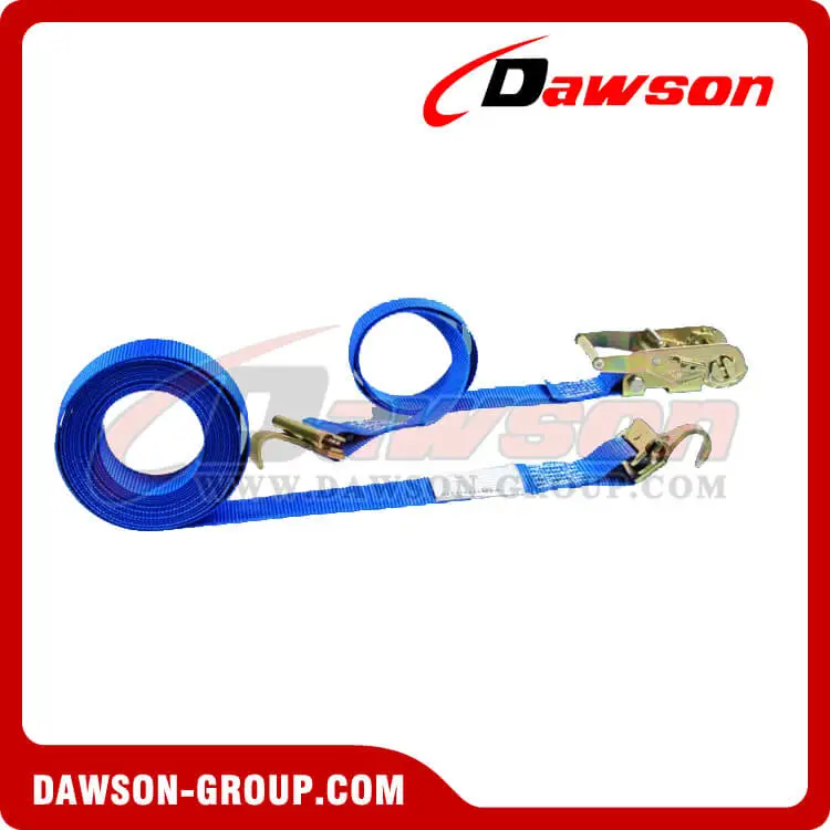 2'' x 20' Blue Ratchet Strap with F Track and Spring E Fittings- china manufacturer supplier - Dawson Group