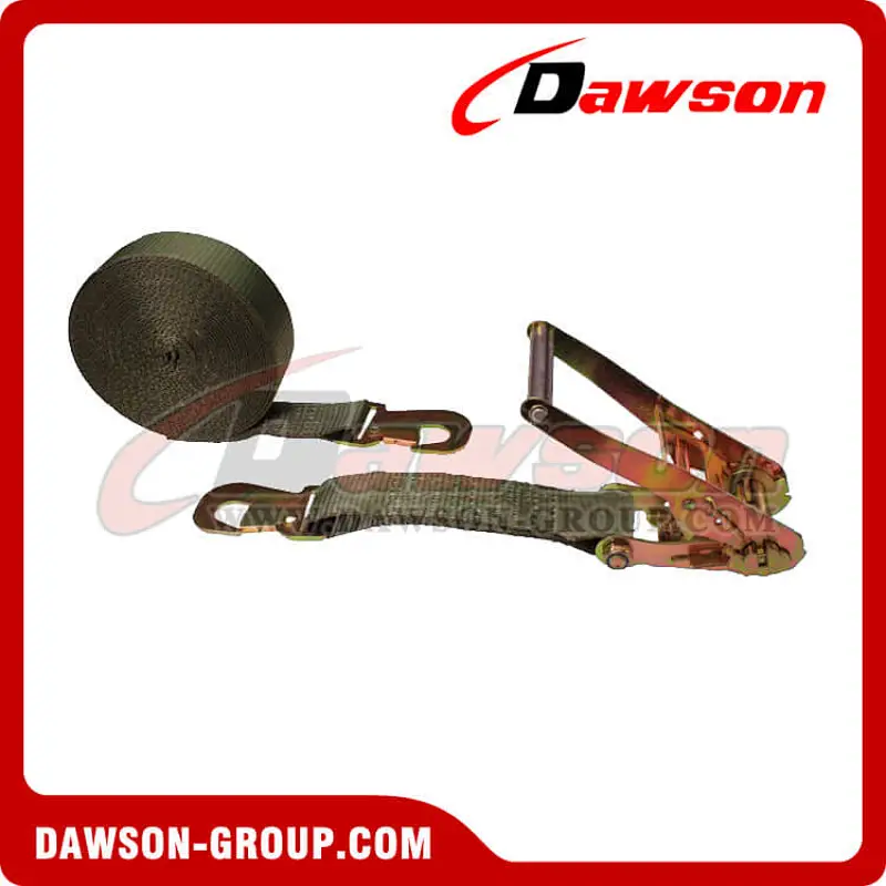 2 inch 30 feet OLIVE DRAB Ratchet Strap with Flat Snap Hook