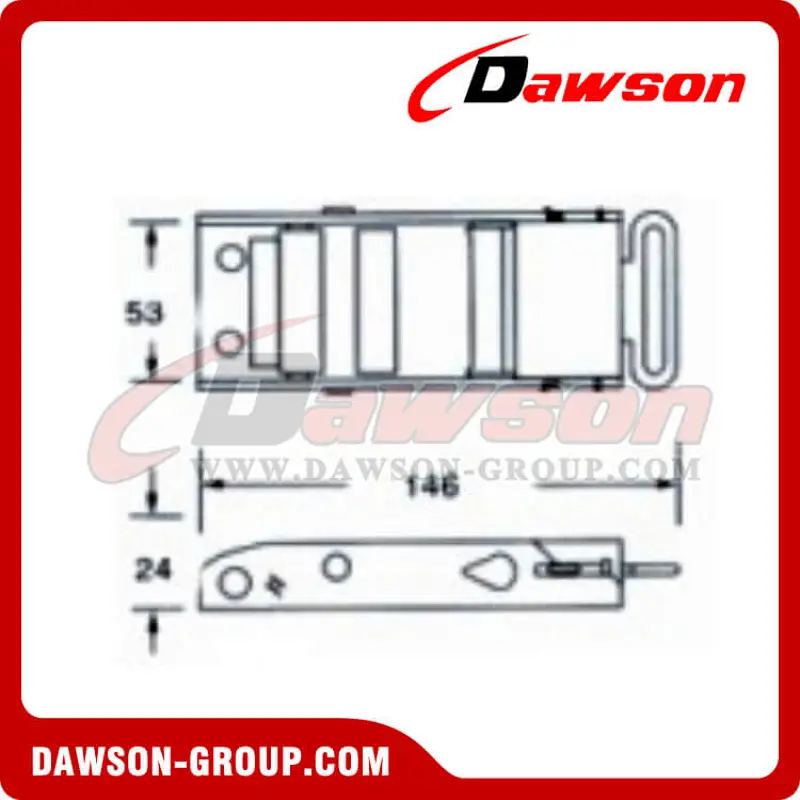 DSOCB15 BS 1360KG/3000LBS Stainless Steel Over Center Buckles, Pull Buckle