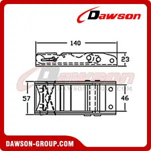 DSOUB 5004 BS 2200Lbs/1000KG 2 inch Stainless Steel Buckle for 50MM Webbing