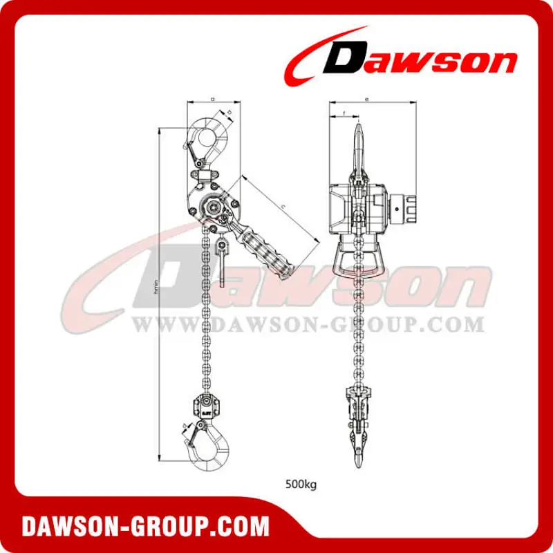 0.25T - 9T Aluminum Alloy Lever Hoist, Lever Block for Lifting Goods