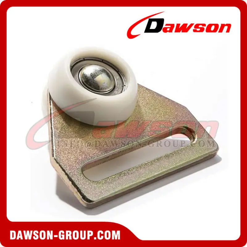 50MM High Tensile Steel Canvas Runner Trapezium with 2 White Roles with Bearing for Truck Trailer Parts