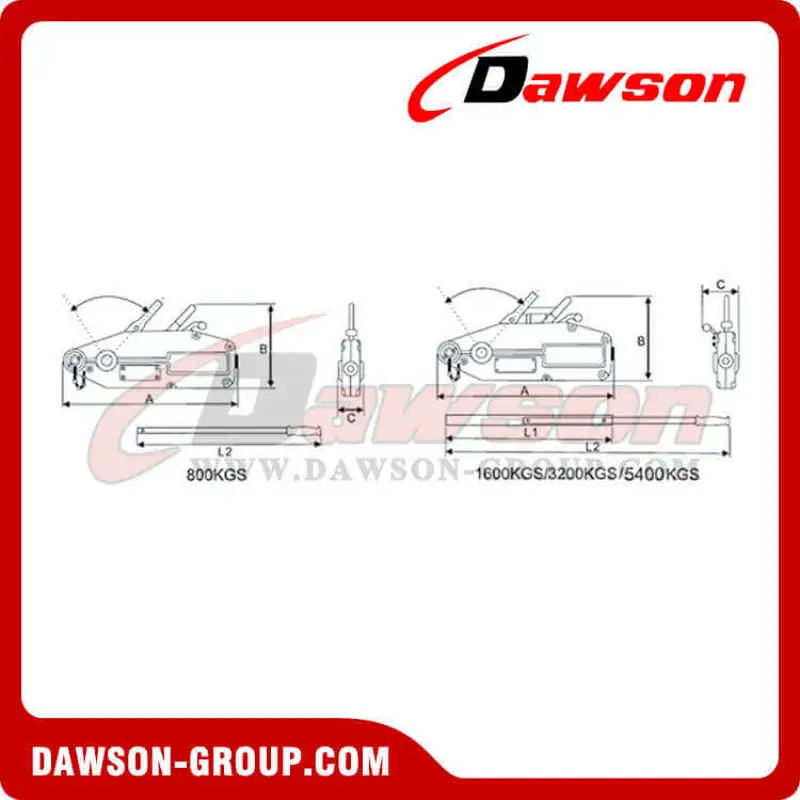 Wire Rope Pulling Hoist Aluminium Body