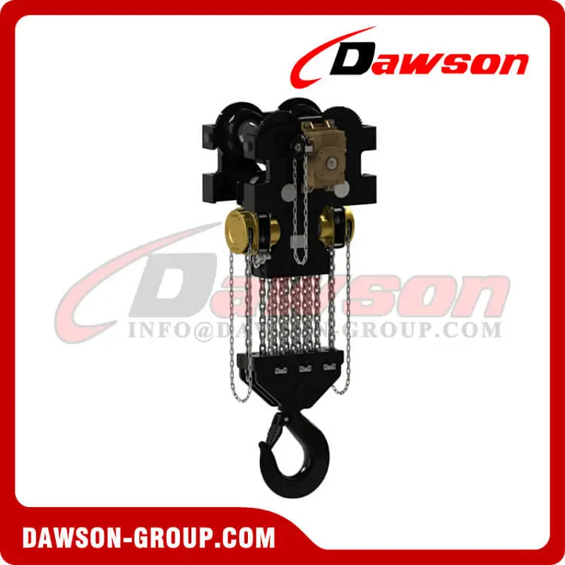 30Ton Low Headroom Hoist Trolley, 30000 KG Hand Pull Trolley Hoist Combination