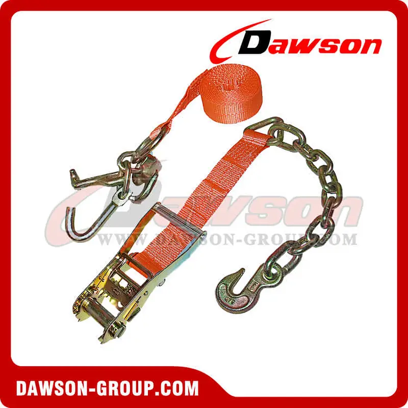 Auto Tie Down with Cluster Hook and Chain and Hook