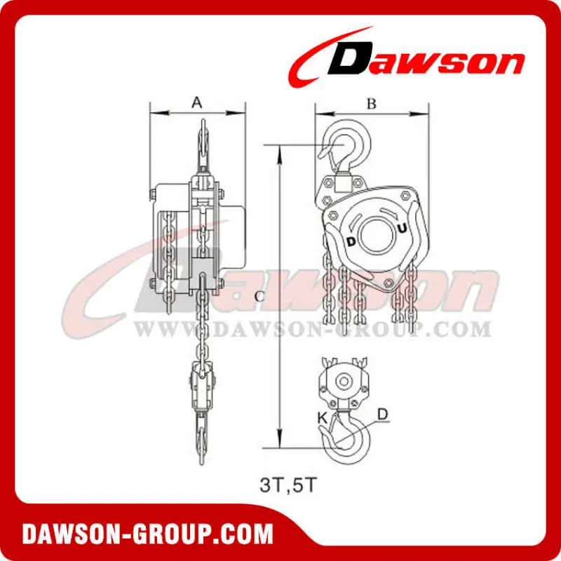 DS-HSZ-A 619 Series 0.5T - 20T Chain Block for Loading and Unloading