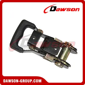 Black Painted Rubber Handle Ratchet Buckle for Belt