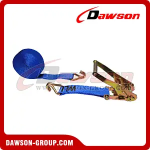 2 inch 18 feet BLUE Ratchet Strap with Double J Hook