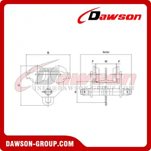DS-EX-GCT EX-proof Push Trolley, Non-Sparking Push Trolley Clamp  Brand: DAWSON/OEM