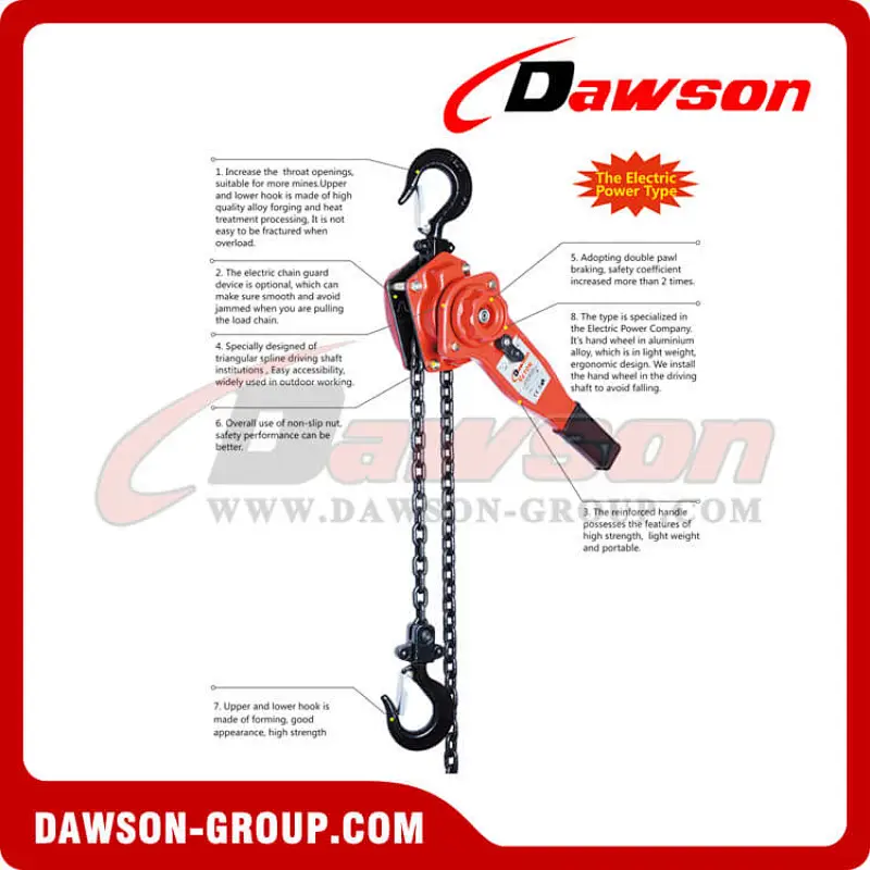 DSVJ 0.5T - 9T Lever Block, Ratcheting Lever Hoist for Assembling
