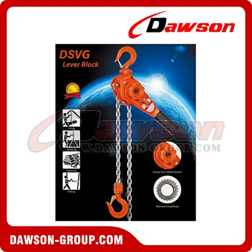DSVG 0.8T - 9T Lever Block, Manual Lever Hoist for Lifting Goods