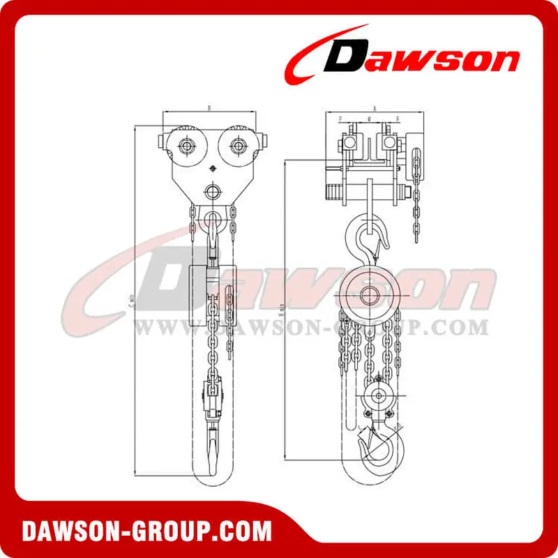 0.5T- 20T Combined Explosion-proof Chain Hoist / No Sparking Chain Block