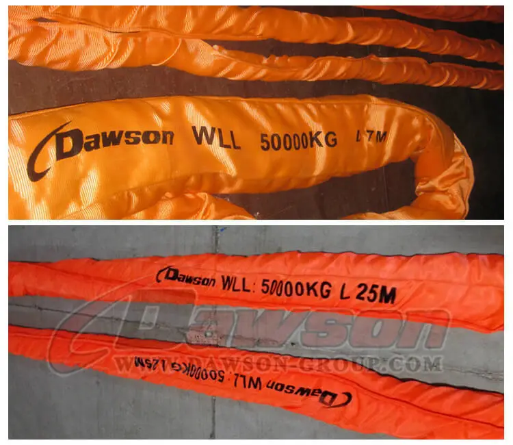 WLL 50T Polyester Round Slings - Dawson Group Ltd. - China Manufacturer, Supplier, Factory