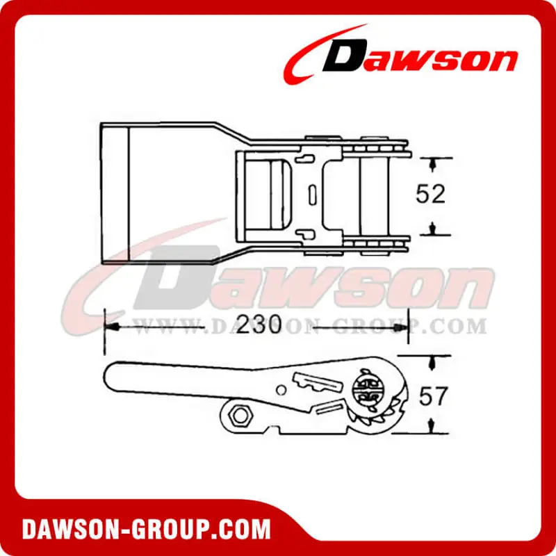 DSRB50508  Plastic Handle Ratchet Lashing Buckls