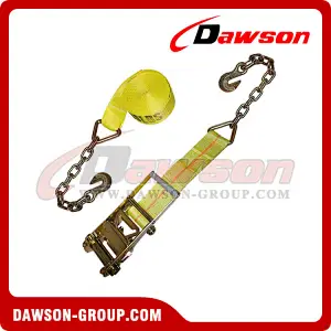 3 inch 27 feet Ratchet Strap with Chain and Hook