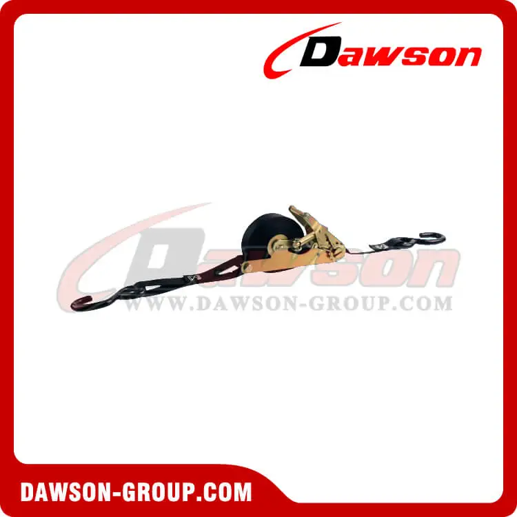 1'' x 15' Self Contained Ratchet Strap with Heavy Duty S-Hooks - Dawson Group - china manufacturer supplier 1'' x 15' Self Contained Ratchet Strap with Heavy Duty S-Hooks - Dawson Group - china manufacturer supplier