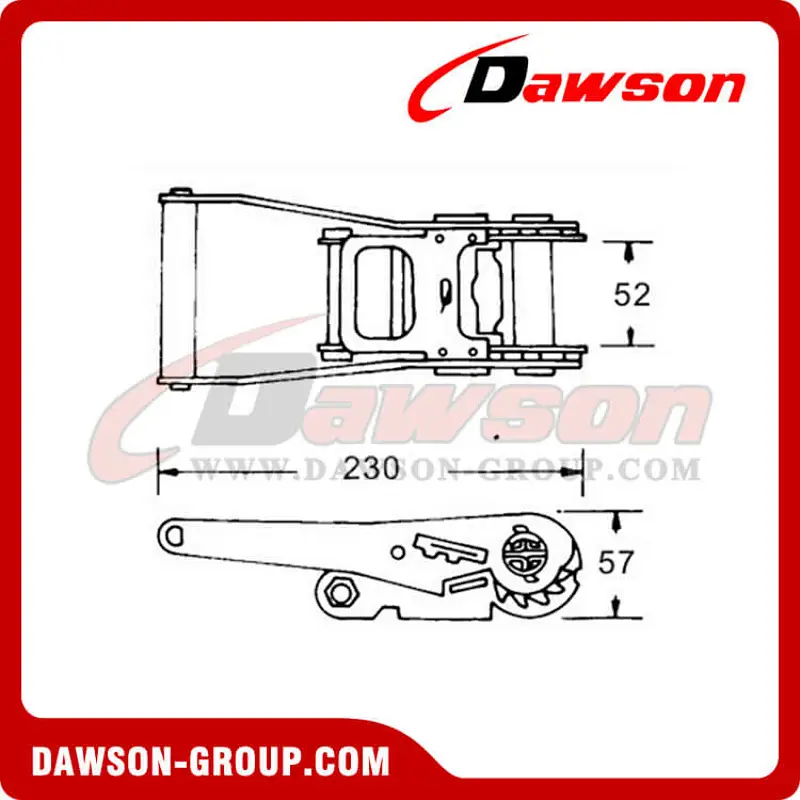 DSRB50503 B/S 5000KG/11000LBS Ratchet Buckle