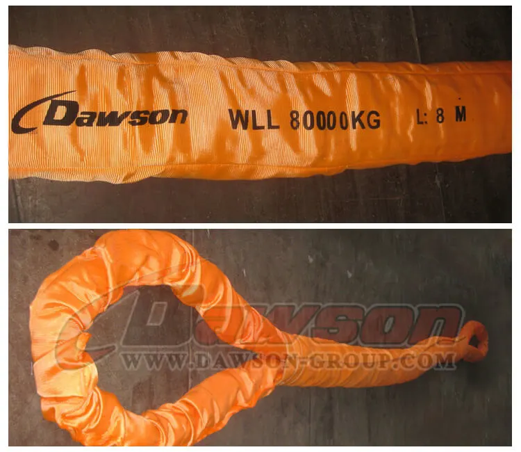 WLL 80T Polyester Round Slings - Dawson Group Ltd. - China Manufacturer, Supplier, Factory