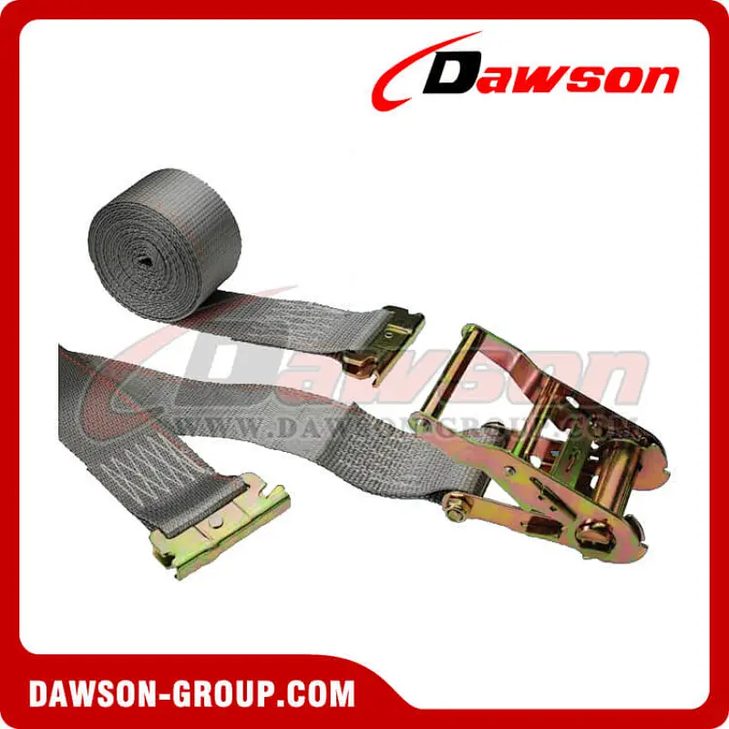 2 inch 16 feet Gray E Track Ratchet Straps