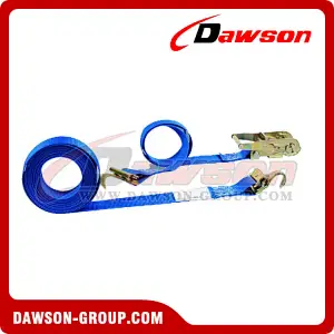 2 inch 20 feet Blue Ratchet Strap with F Track and Spring E Fittings