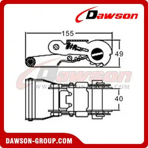 DSRB35306 B/S 3000KG/6600LBS Steel Ratchet Buckle