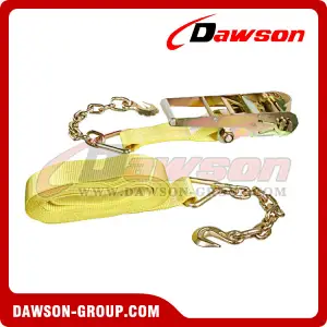 3 inch 30 feet Ratchet Strap with Chain and Hook
